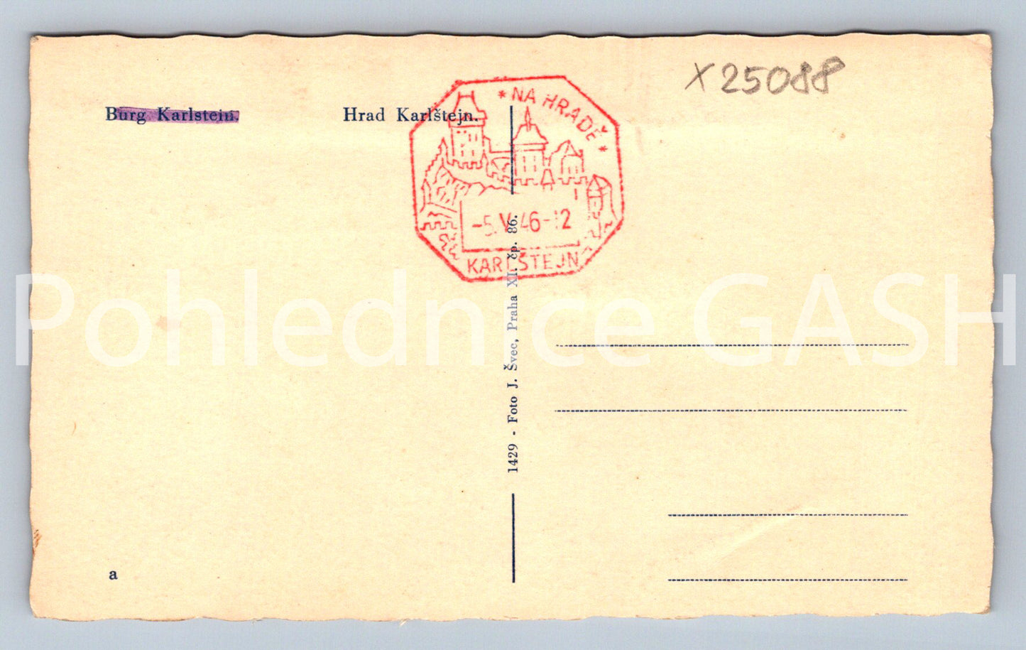 Pohlednice DĚČÍN N. L. ZÁMEK (X25088)