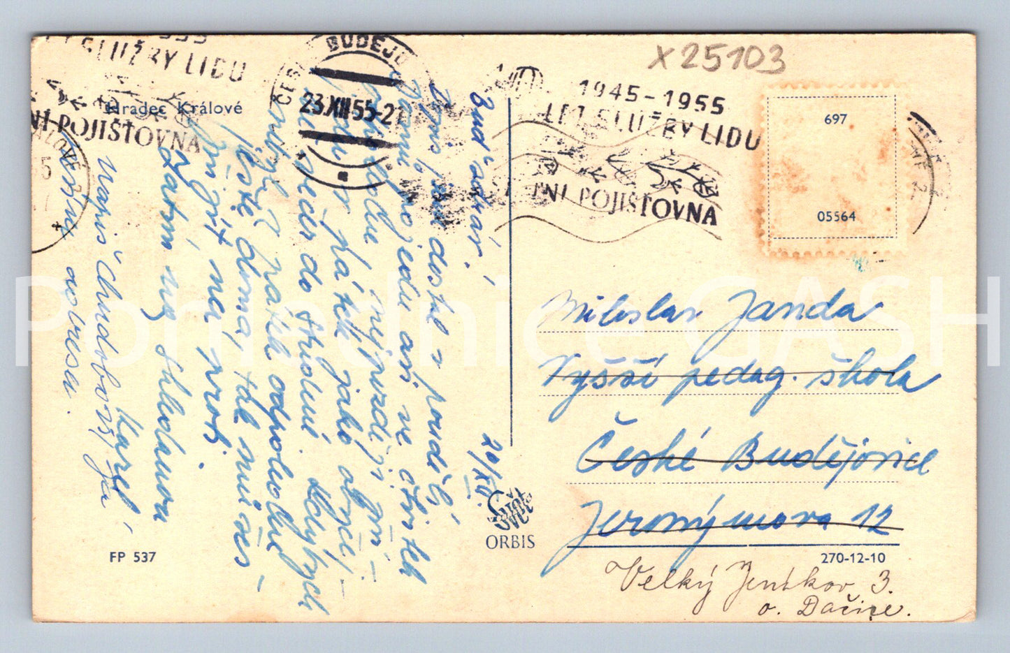 Postcard HRADEC KRÁLOVÉ (X25103)