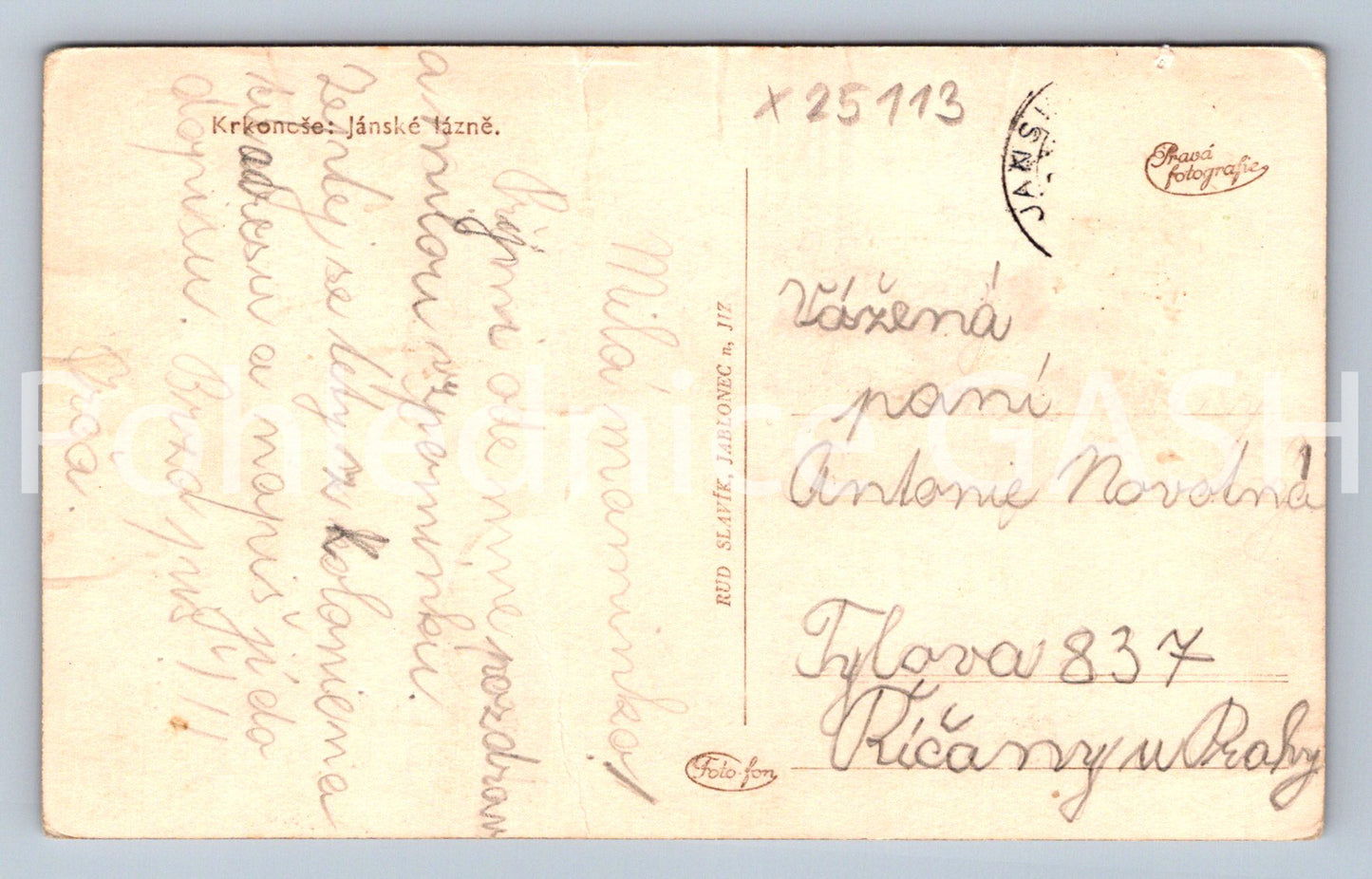 Postcard KRKONOSE (X25113)