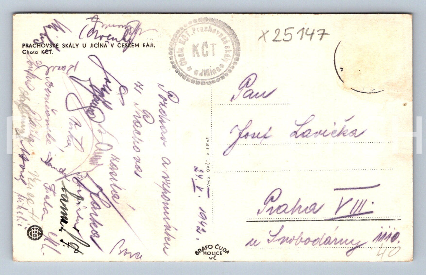 Pohlednice PRACHOVSKÉ SKÁLY (X25147)