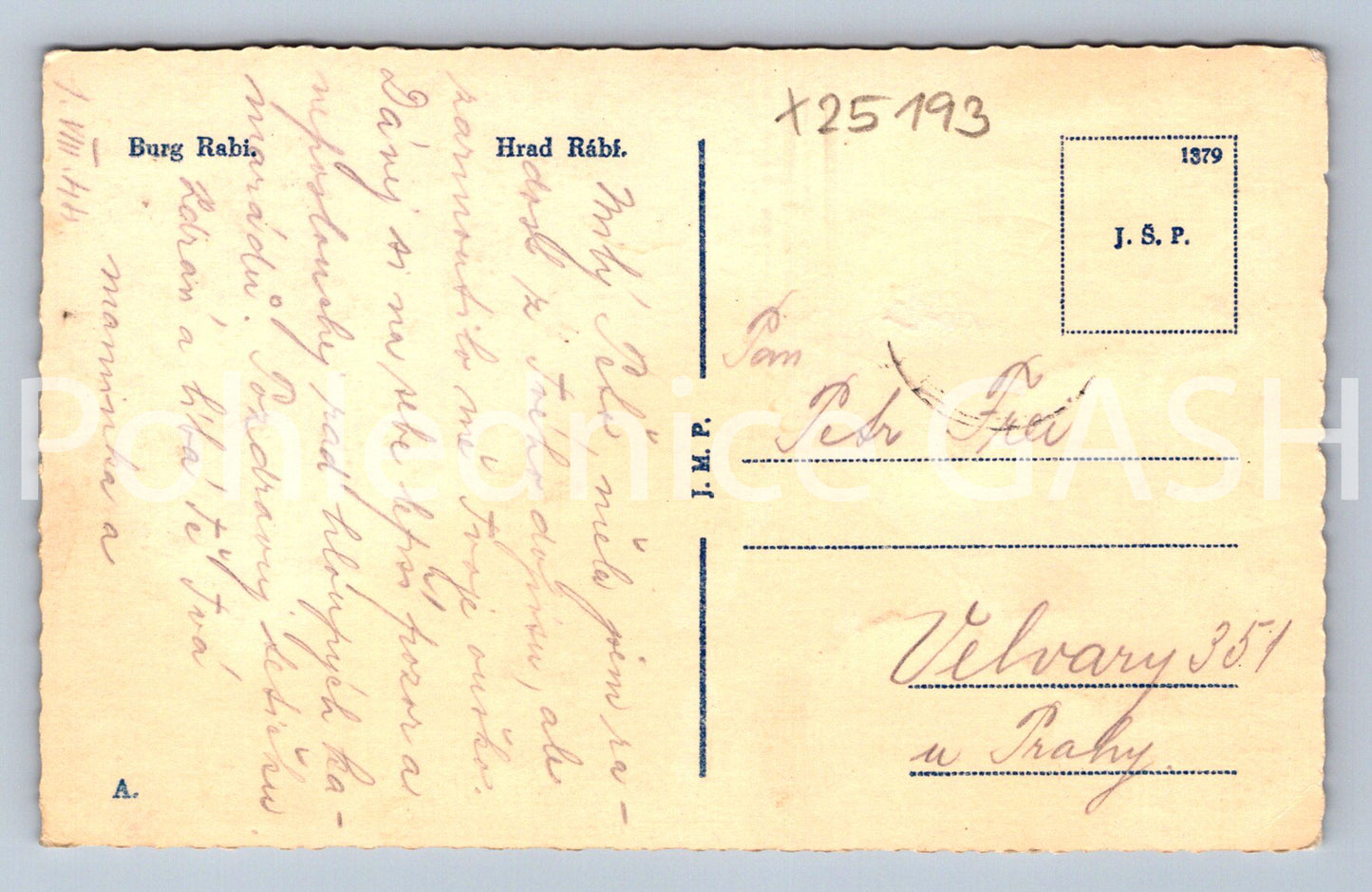 Pohlednice HRAD RÁBÍ (X25193)