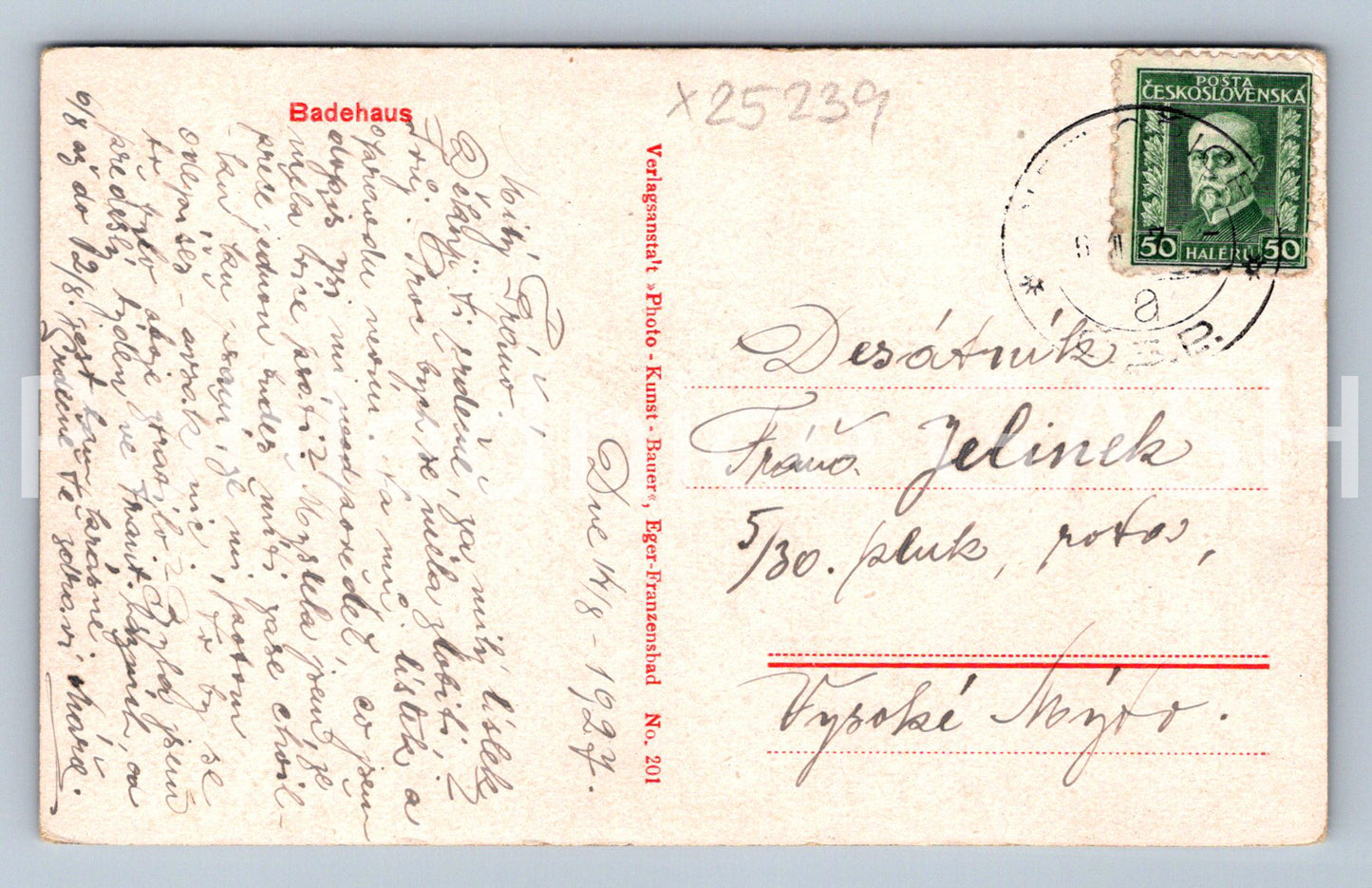 Pohlednice FRANTIŠKOVY LÁZNĚ (X25239)