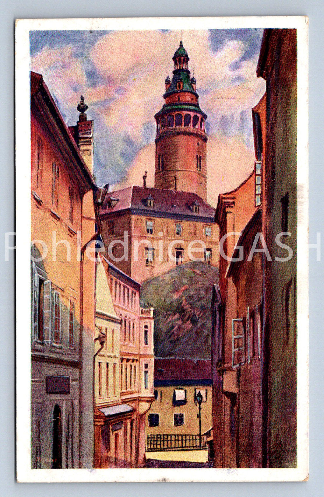 Pohlednice ČESKÝ KRUMLOV Z RADNICKÉ UL. (X25243)