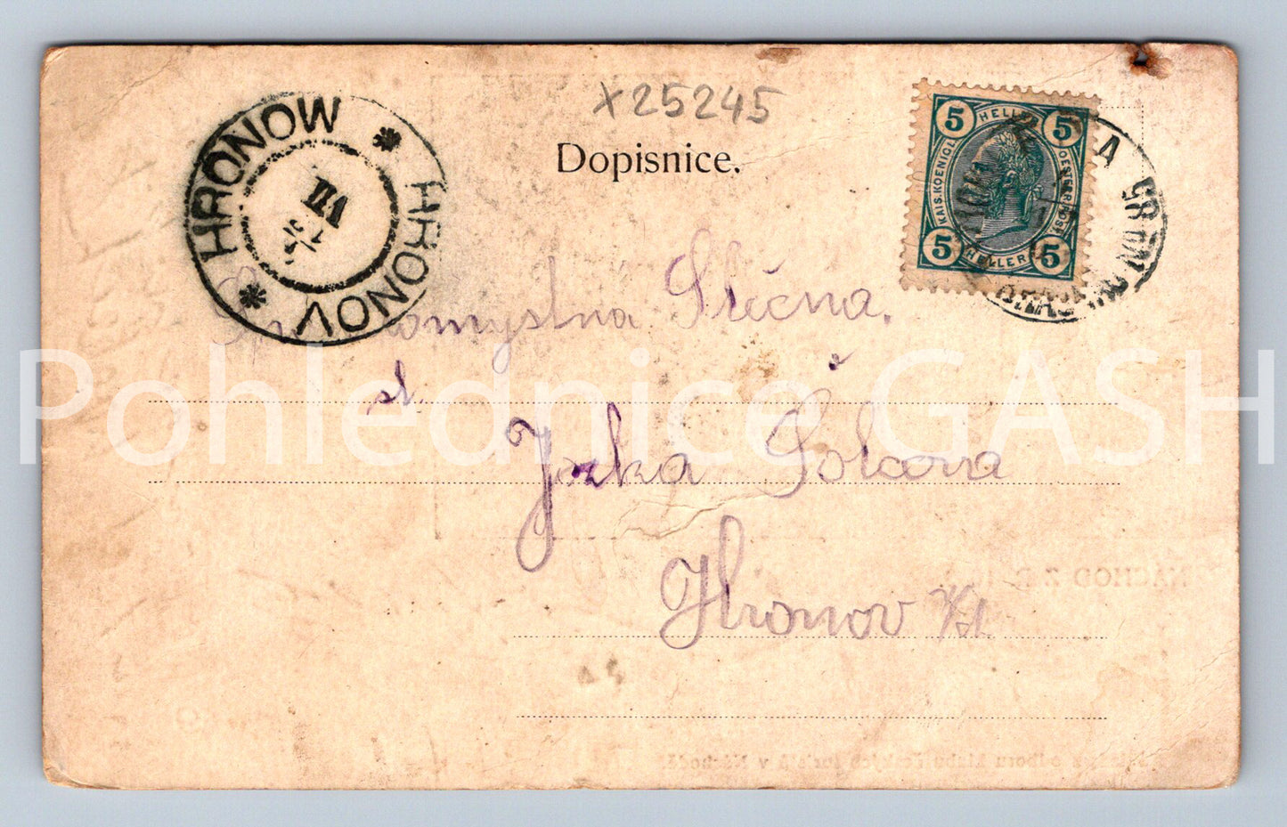 Pohlednice NÁCHOD DLOUHÁ ADRESA (X25245)