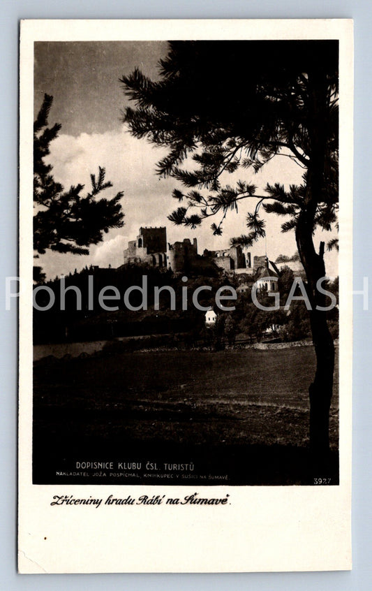 Pohlednice ZŘÍCENINA HRADU RÁBÍ NA ŠUMAVĚ (X25252)