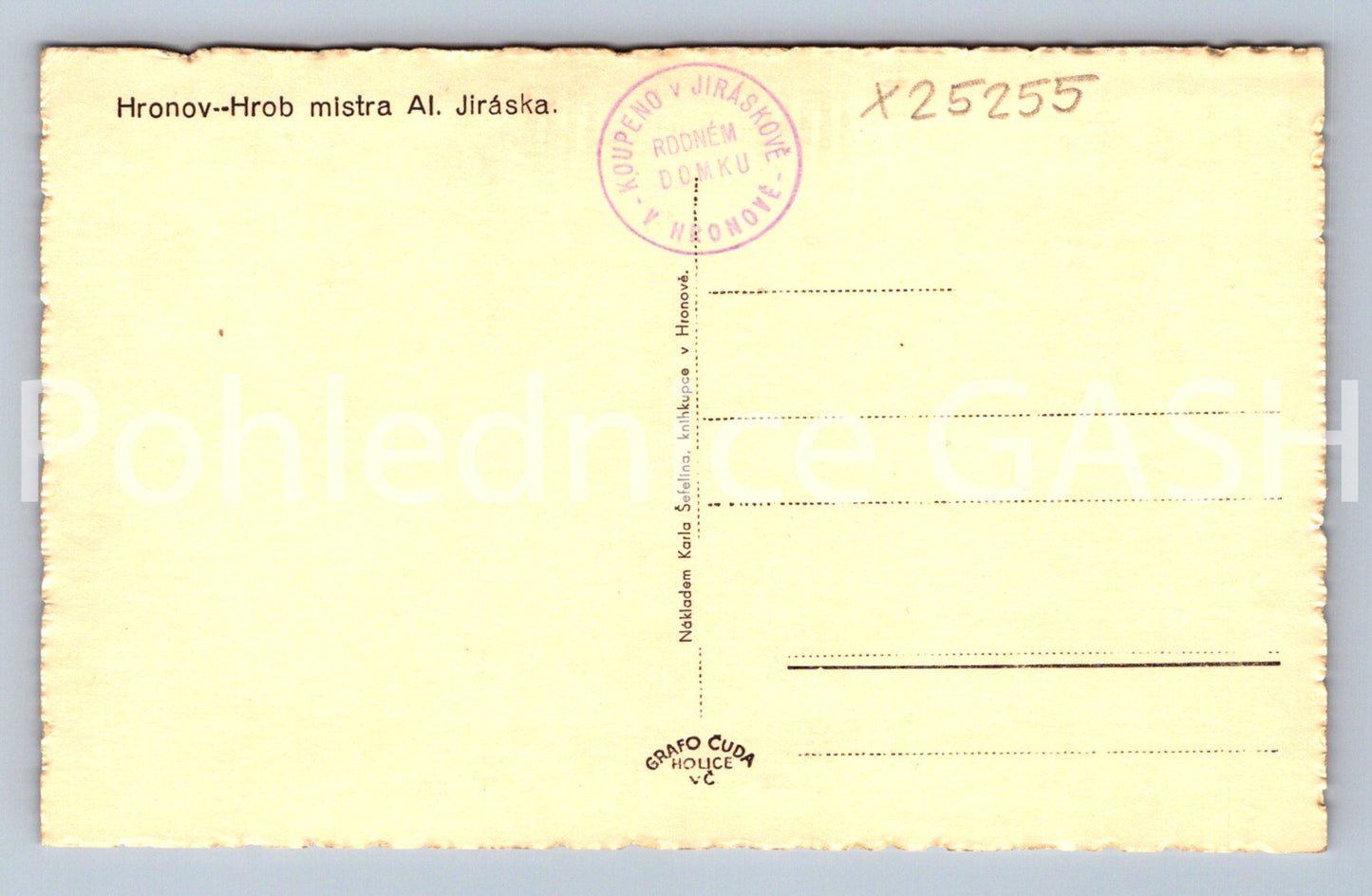 Pohlednice HRONOV (X25255)