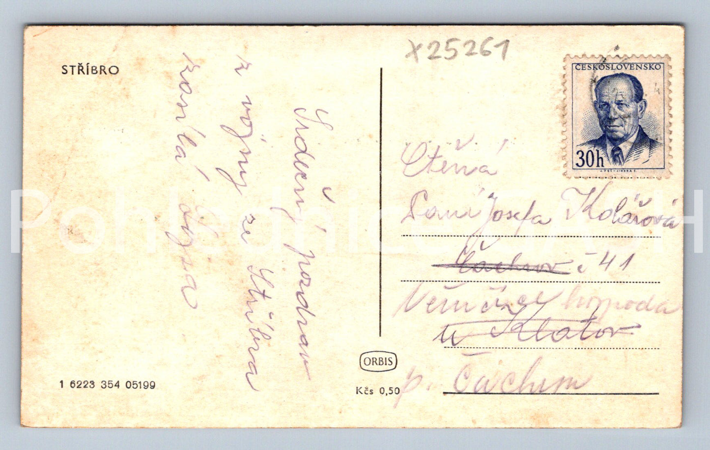 Pohlednice STŘÍBRO (X25261)