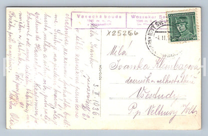 Pohlednice KRKONOŠE VOSECKÁ BOUDA (X25266)