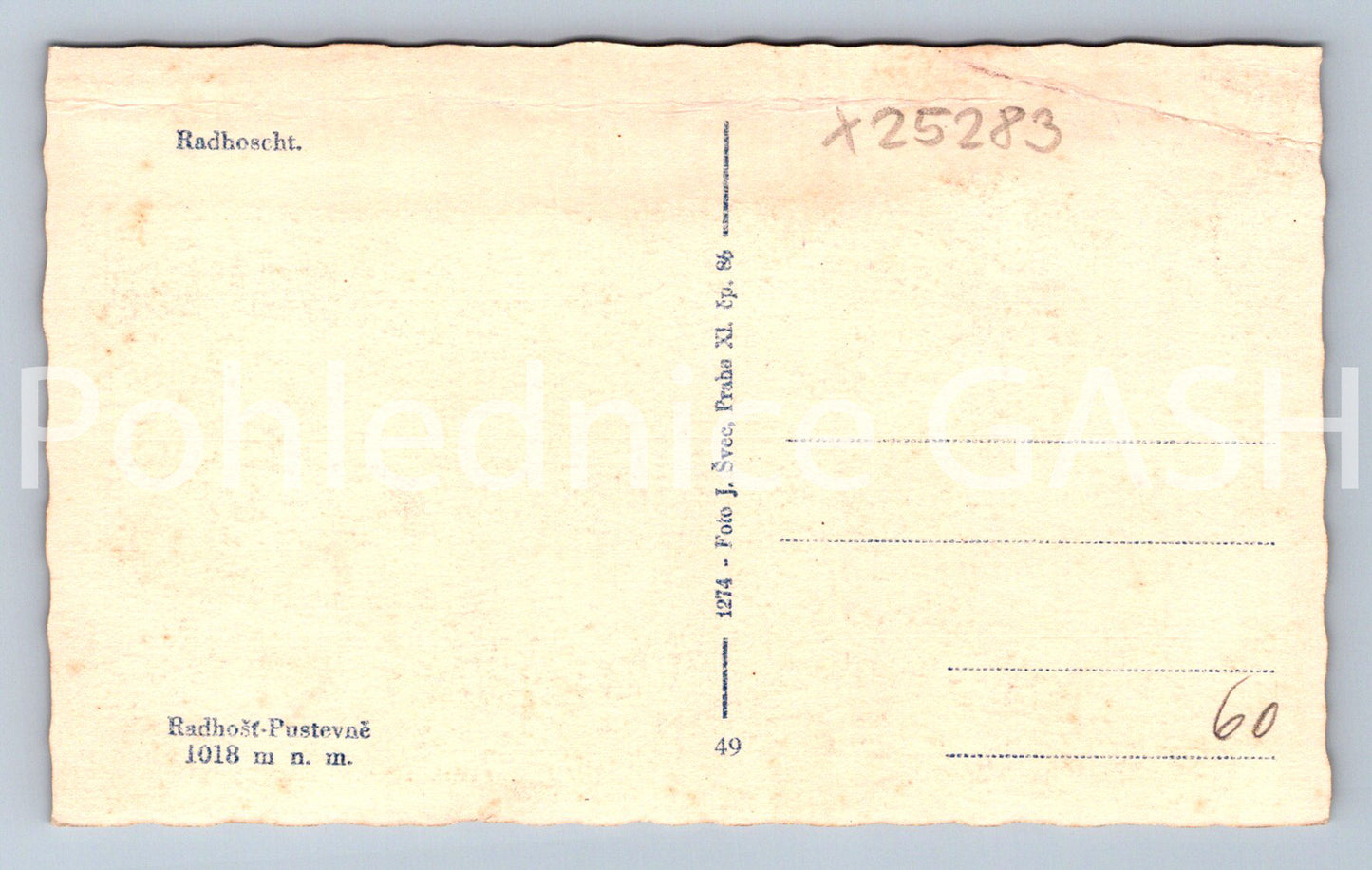Pohlednice RADHOŠŤ (X25283)