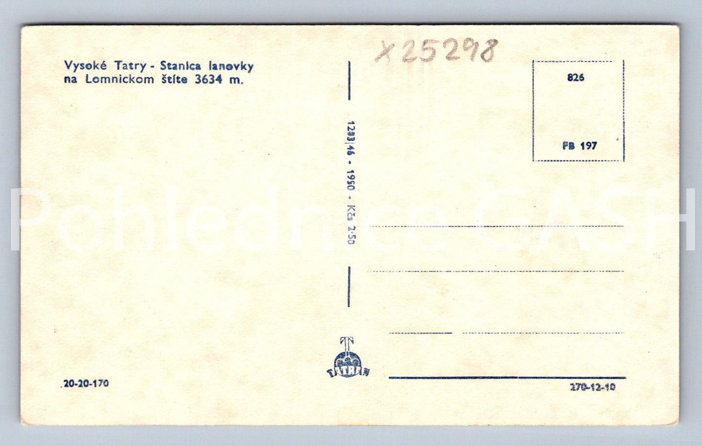 Pohlednice VYSOKÉ TATRY (X25298)