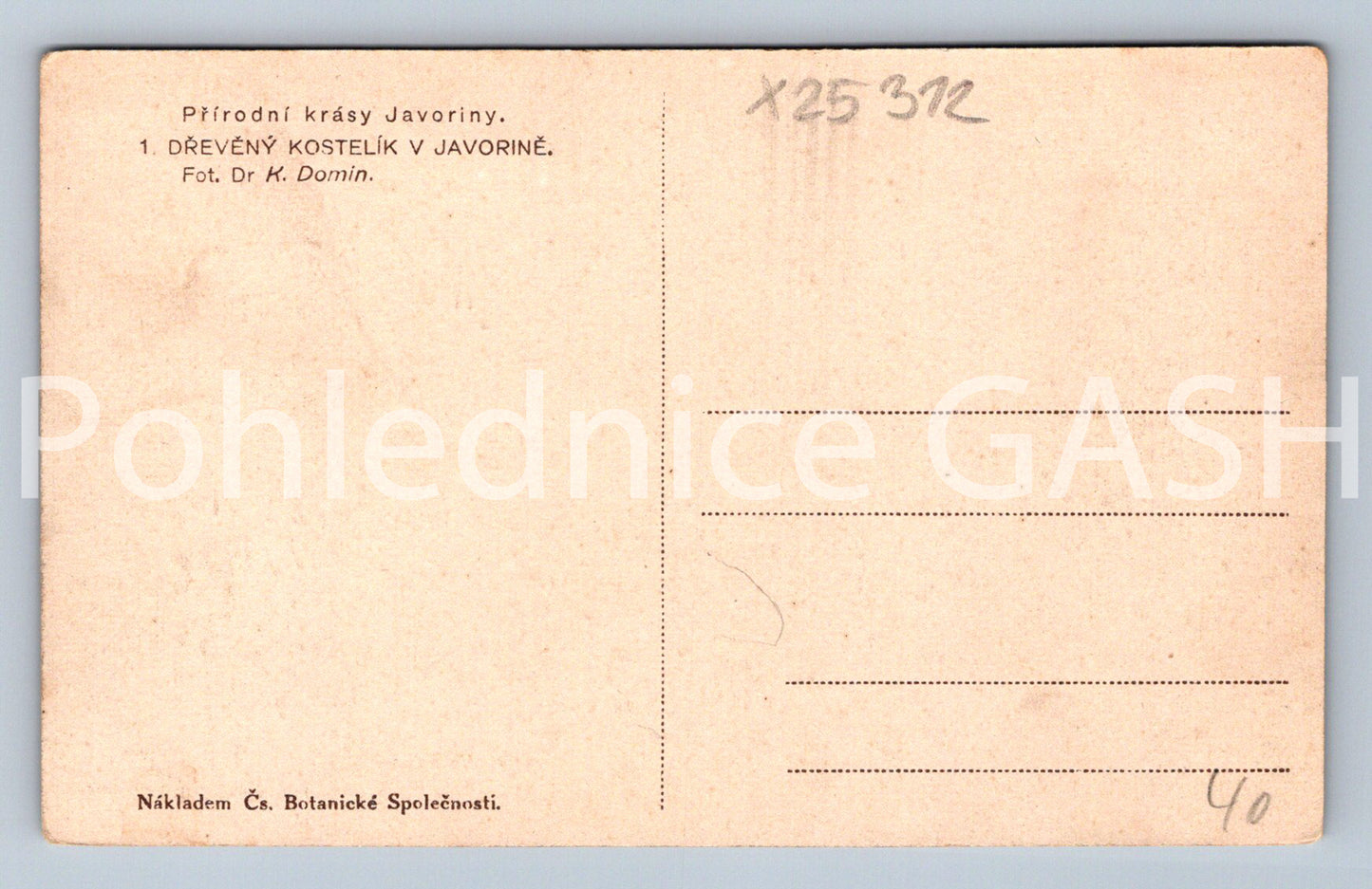 Pohlednice JAVORINY (X25312)