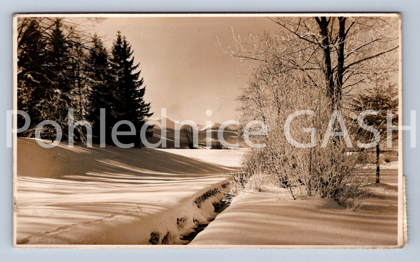 Pohlednice POTŮČEK V ZIMĚ (X25375)