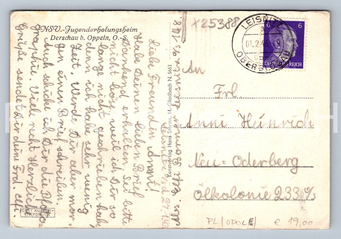 Pohlednice NSV JUGENDERHOLUNGSHEIM (X25388)