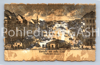 Pohlednice KOŇSKÝ TRH ROKU 1720 (VÁCLAVSKÉ NÁMĚSTÍ) (x17764)