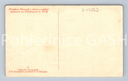 Pohlednice T.G.M. S CHOTÍ U VOLEBNÍ MÍSTNOSTI NA HRADČANECH(x17863)