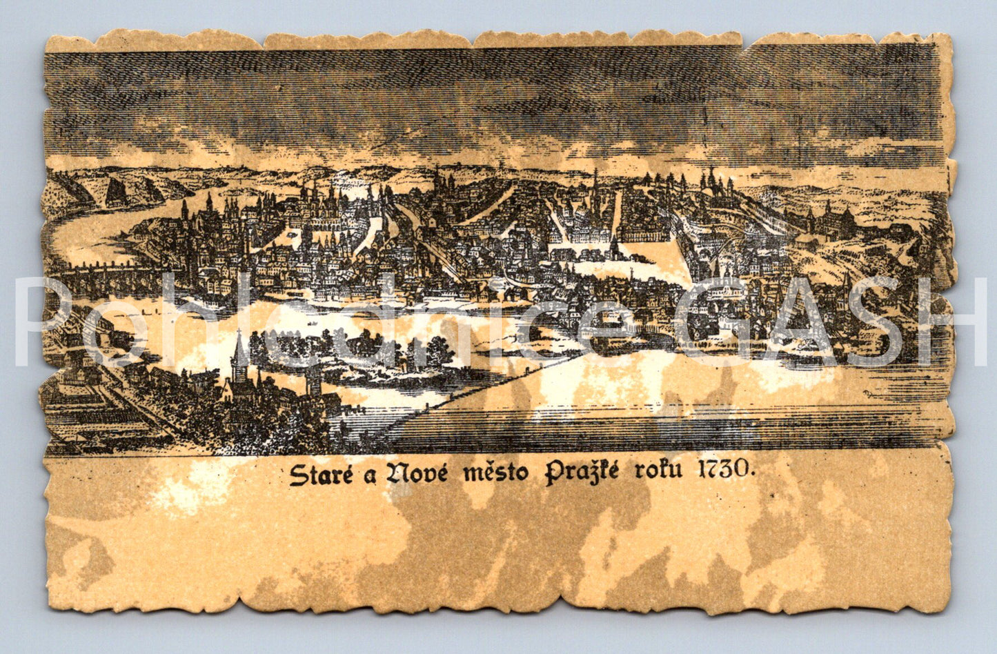 Pohlednice STARÉ A NOVÉ MĚSTO PRAŽSKÉ ROKU 1730 (x17878)