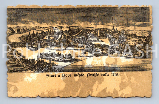 Pohlednice STARÉ A NOVÉ MĚSTO PRAŽSKÉ ROKU 1730 (x17878)