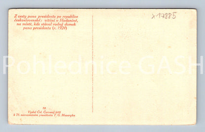 Pohlednice T.G.M. PO REPUBLICE ČESKOSLOVENSKÉ V HODONÍNĚ (x17885)