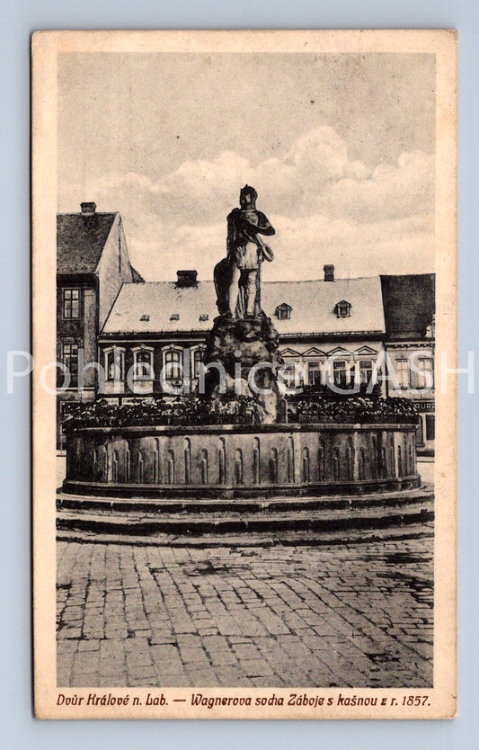 Pohlednice DVŮR KRÁLOVÉ NAD LABEM - WAGNEROVA SOCHA 1857 (ST11287)