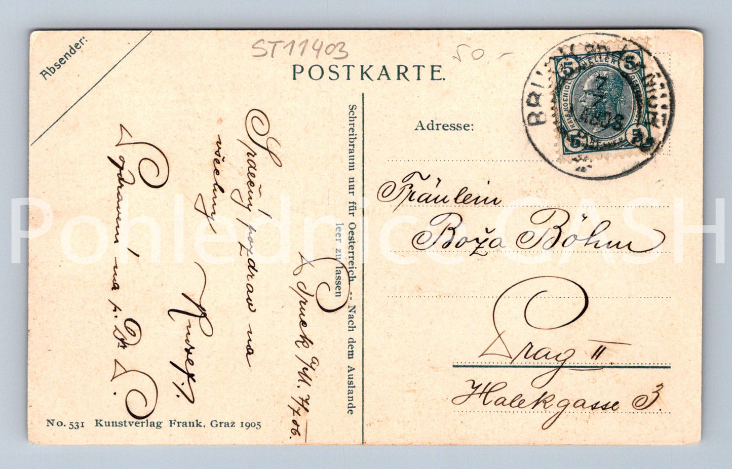 Pohlednice BRUCK A. M. (ST11403)