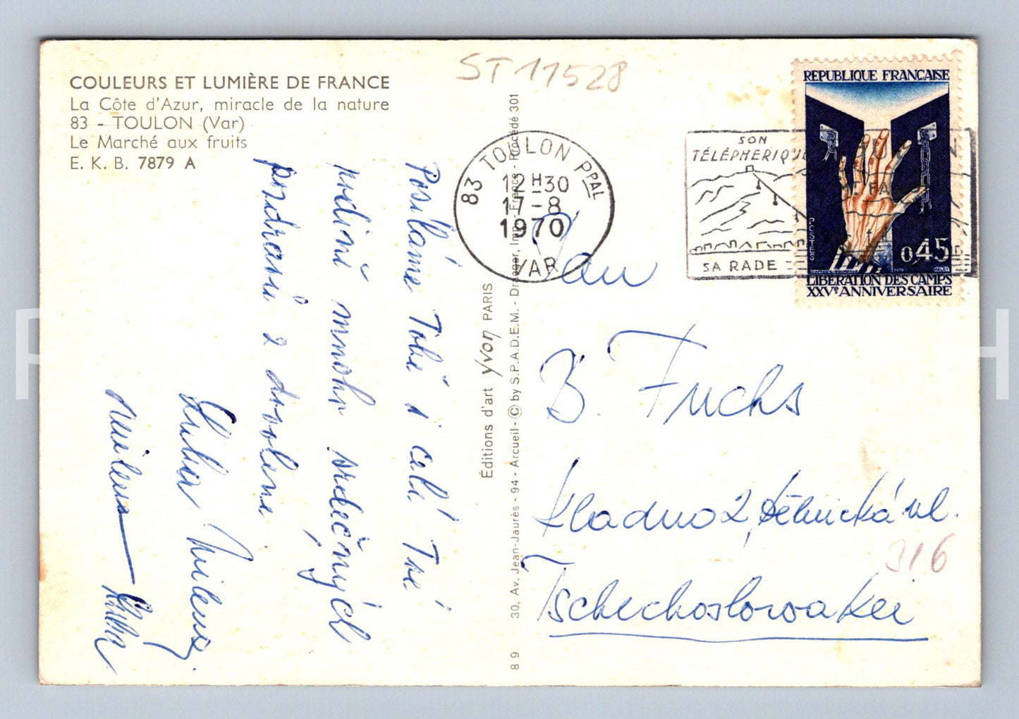 Pohlednice COULEURS ET LUMIÉRE DE FRANCE (ST11528)