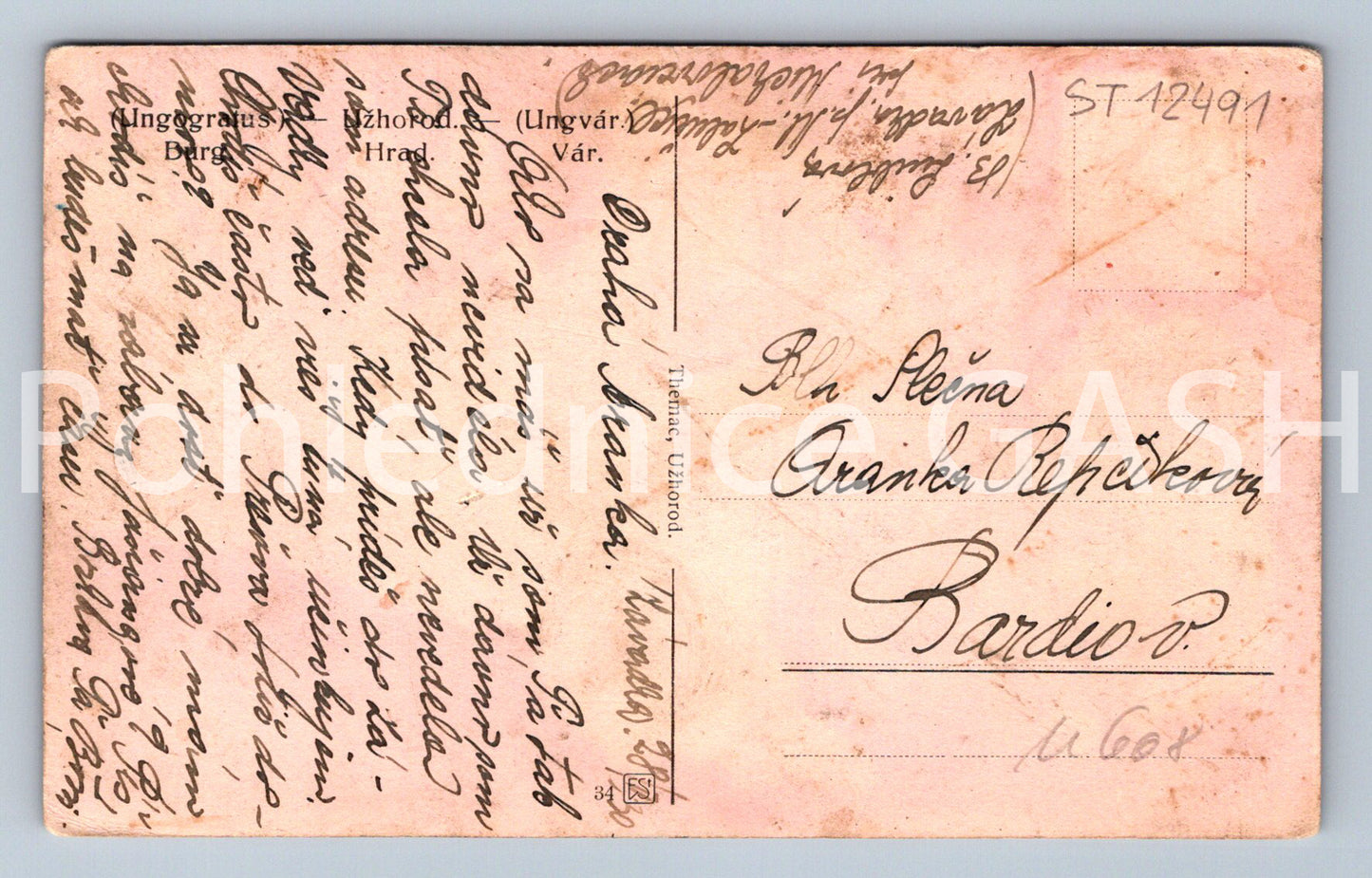 Pohlednice UŽHNOROD - HRAD (ST12491)