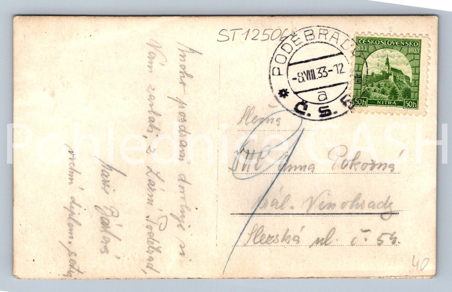 Pohlednice LÁZNĚ PODĚBRADY (ST12506)