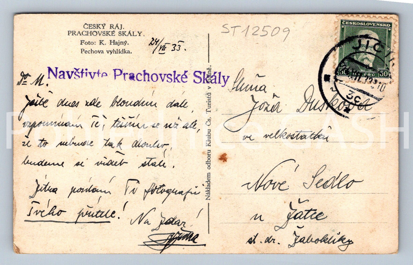 Pohlednice ČESKÝ RÁJ - PRACHOVSKÉ SKÁLY (ST12509)