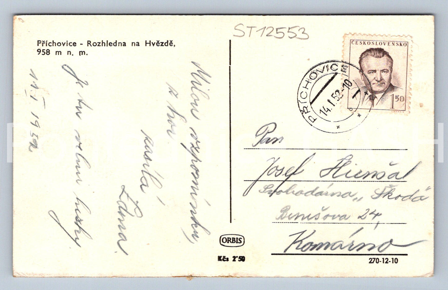 Pohlednice PŘÍCHOVICE (ST12553)