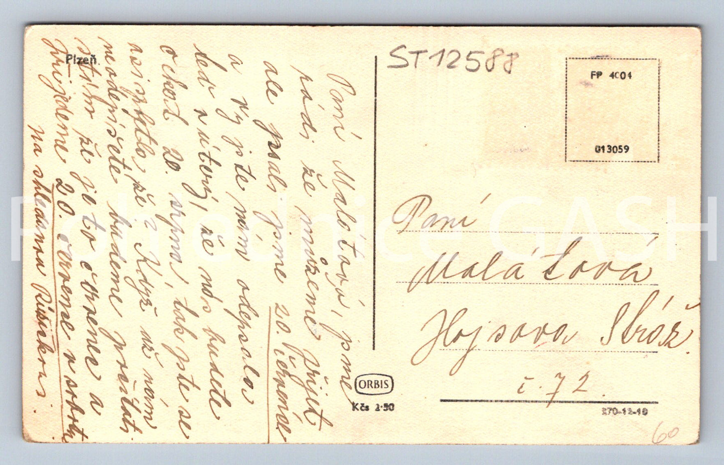 Pohlednice PLZEŇ (ST12588)
