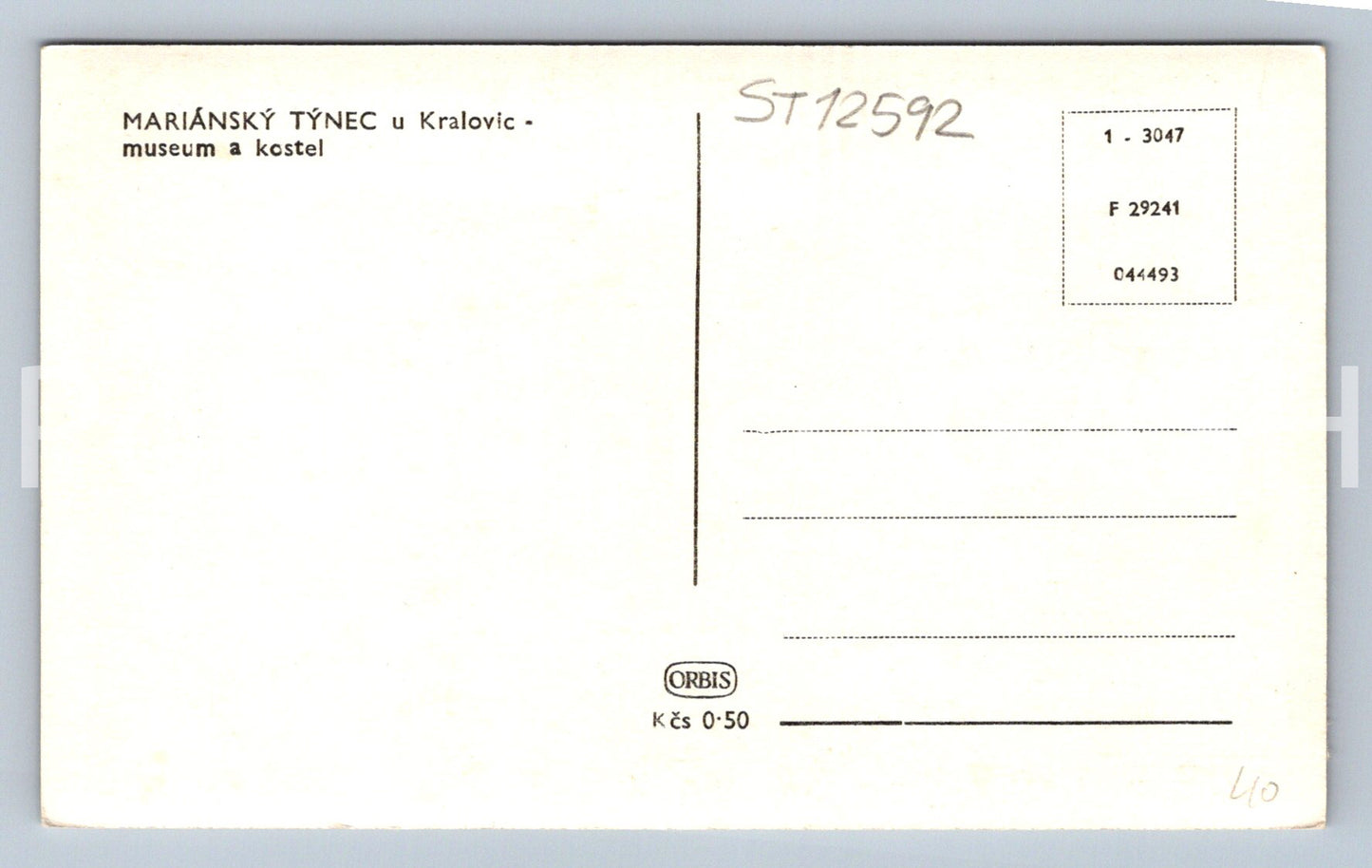 Pohlednice MARIÁNSKÝ TÝNEC (ST12592)
