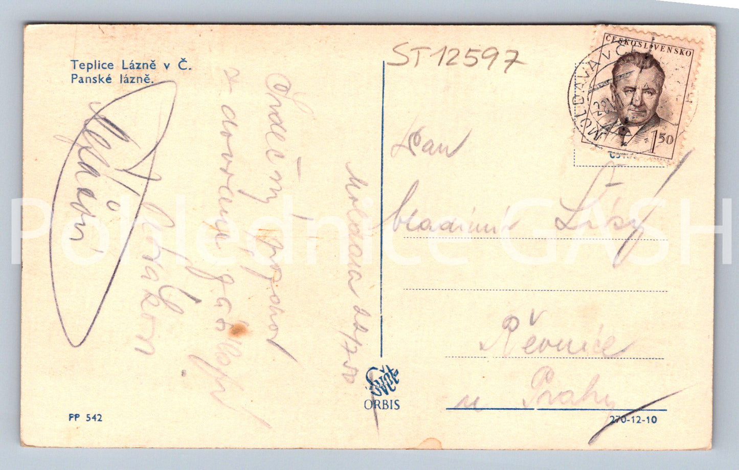 Pohlednice TEPLICE LÁZNĚ (ST12597)