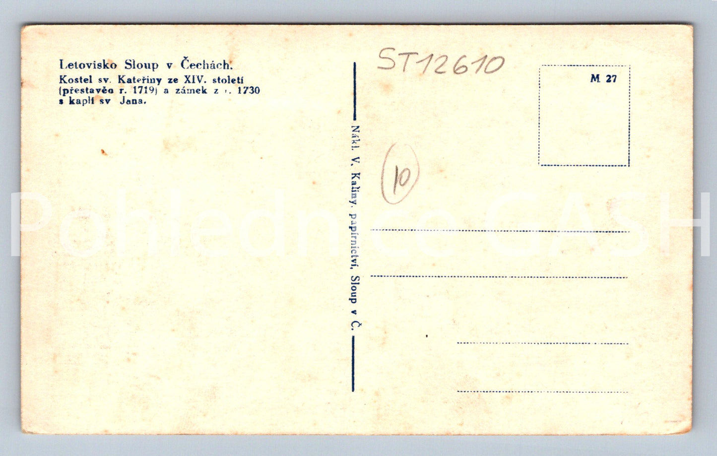 Pohlednice LETOVISKO SLOUP V ČECHÁCH (ST12610)