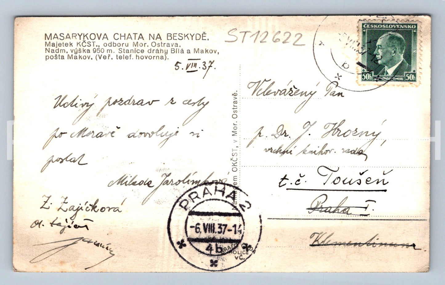 Postcard BESKYDY (ST12622)