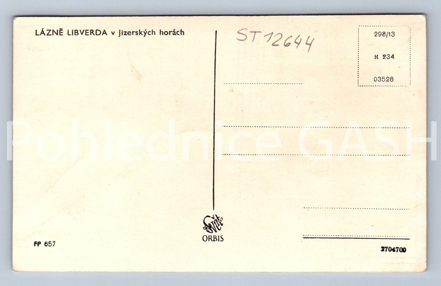 Pohlednice LÁZNĚ LIBVERDA (ST12644)