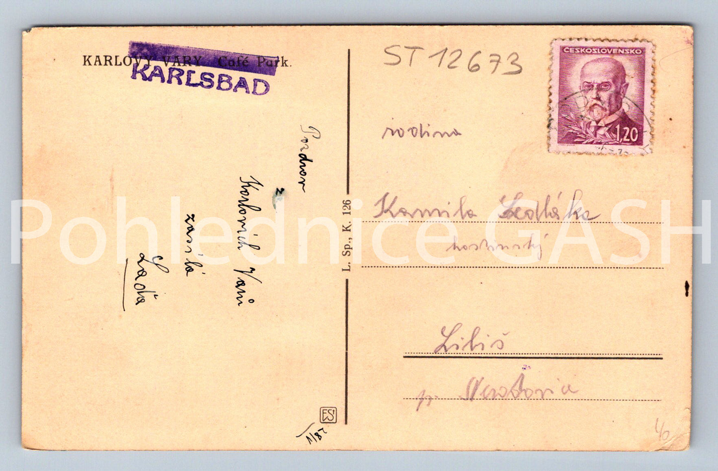 Postcard KARLOVY VARY (ST12673)
