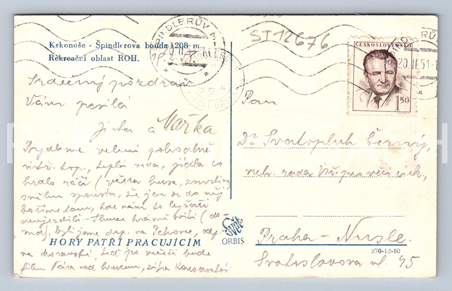 Pohlednice KRKONOŠE (ST12676)