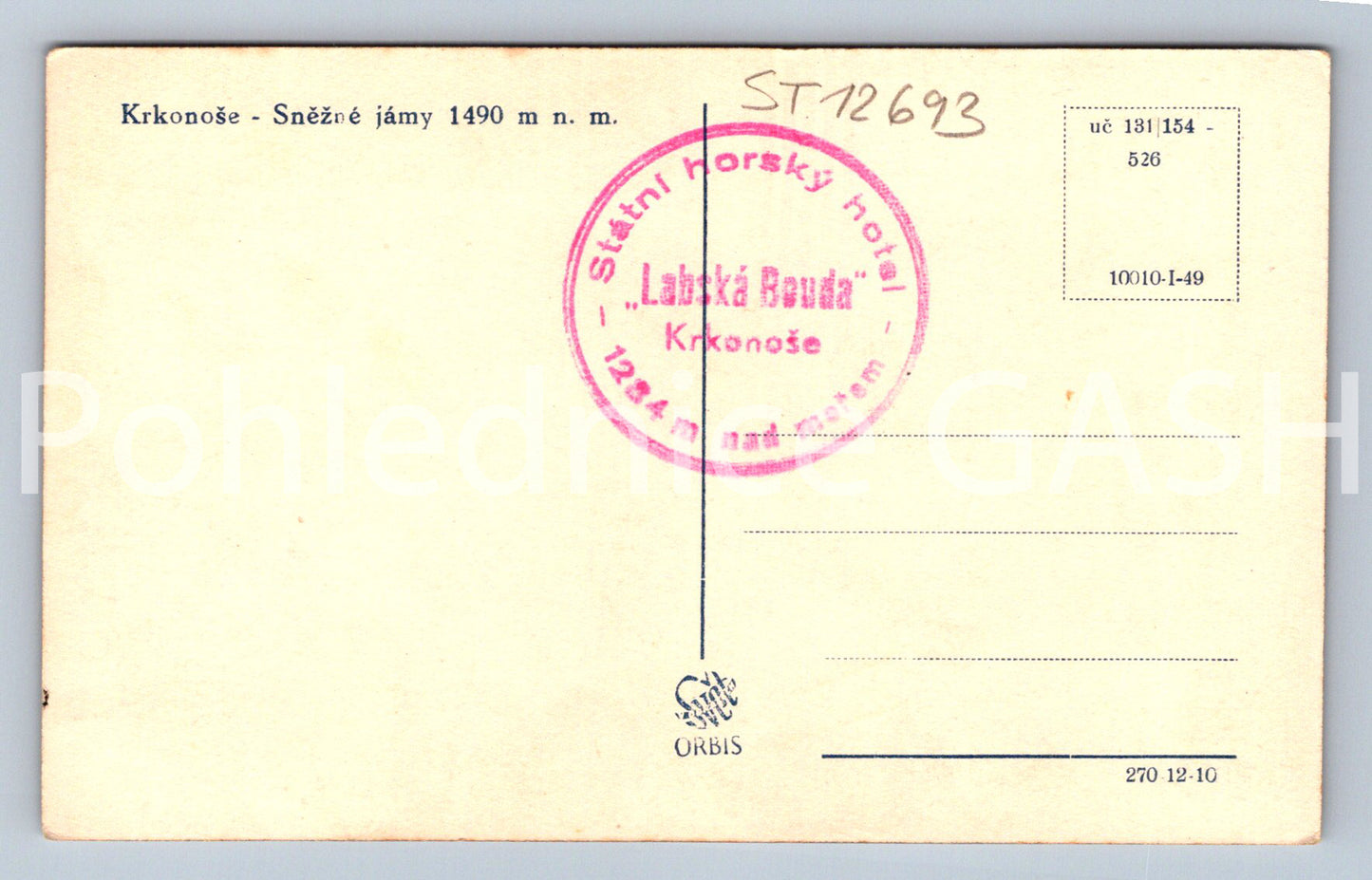 Pohlednice KRKONOŠE (ST12693)