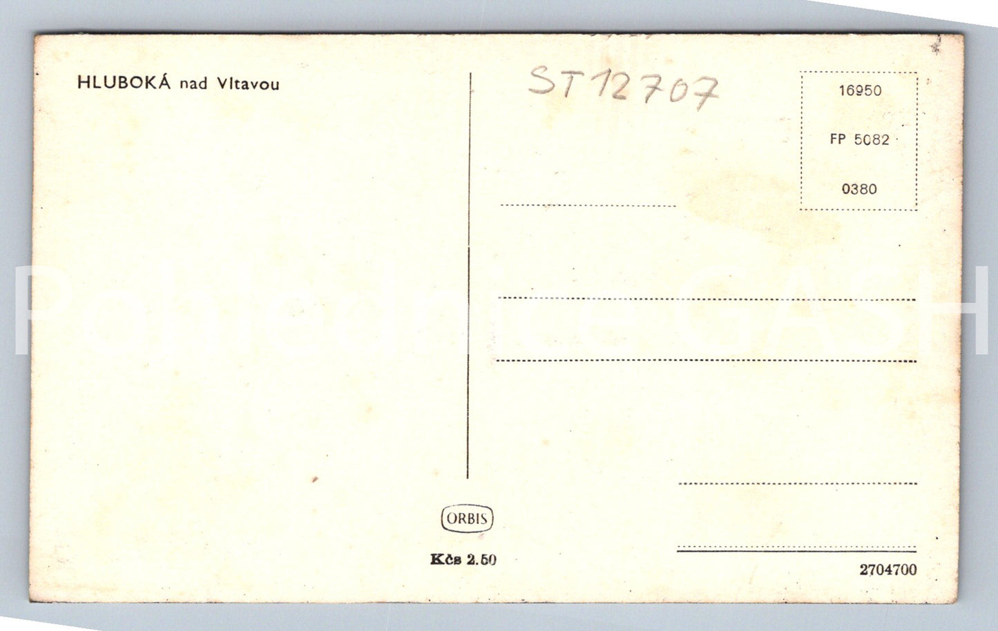 Pohlednice HLUBOKÁ NAD VLTAVOU (ST12707)