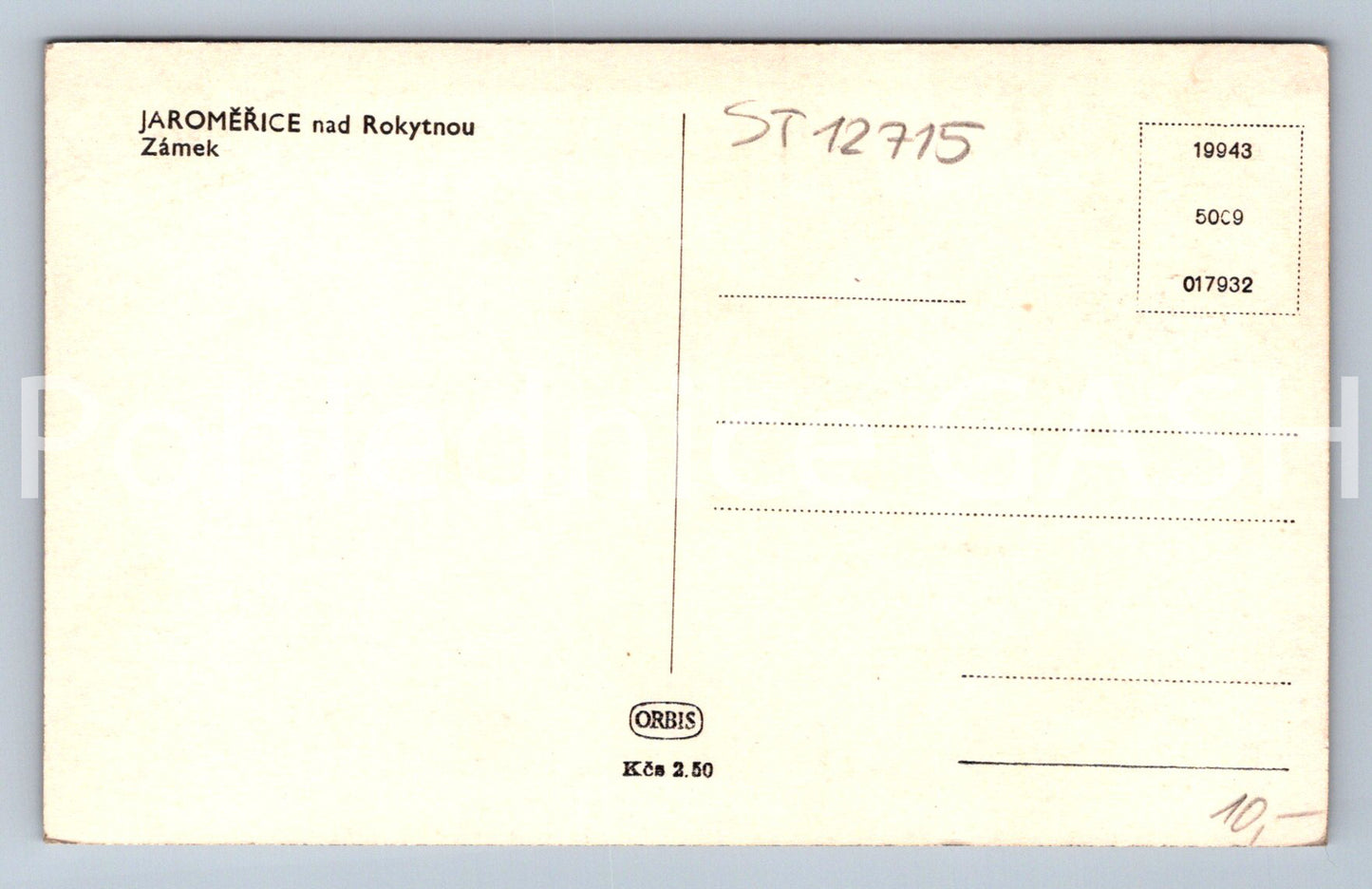 Pohlednice JAROMĚŘICE NAD ROKYTNOU - ZÁMEK (ST12715)