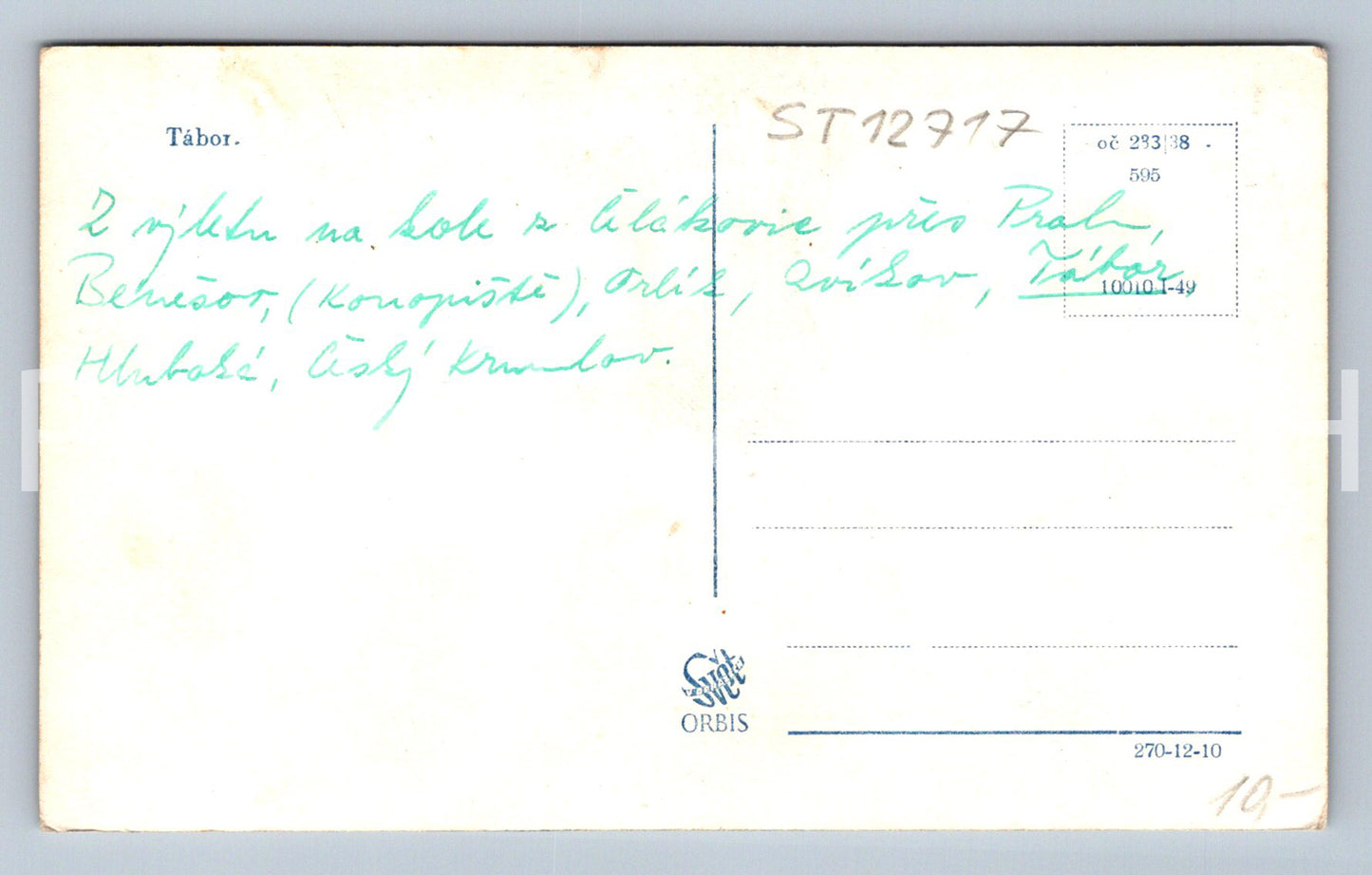 Pohlednice TÁBOR (ST12717)