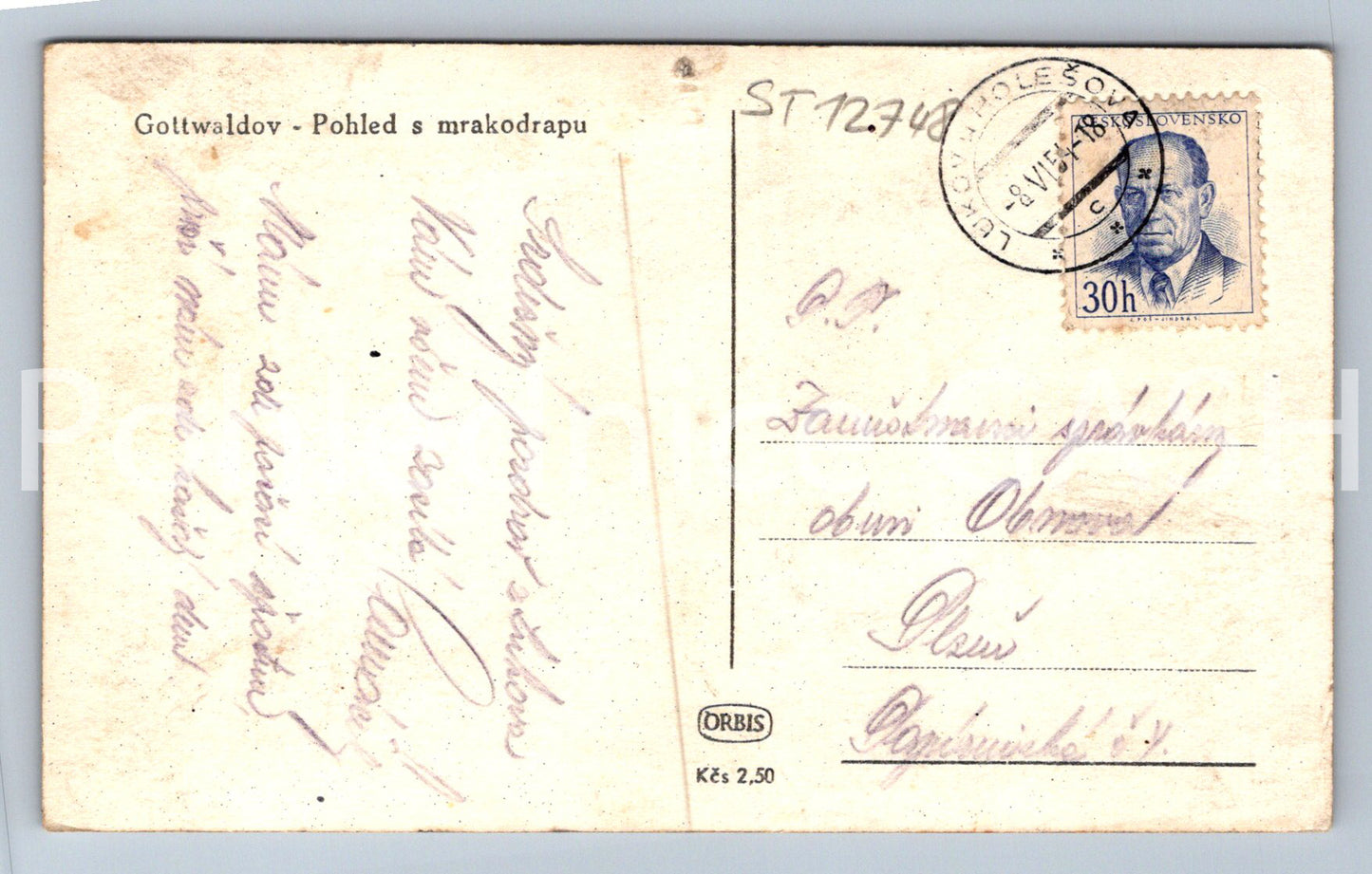 Pohlednice GOTTWALDOV (ST12748)