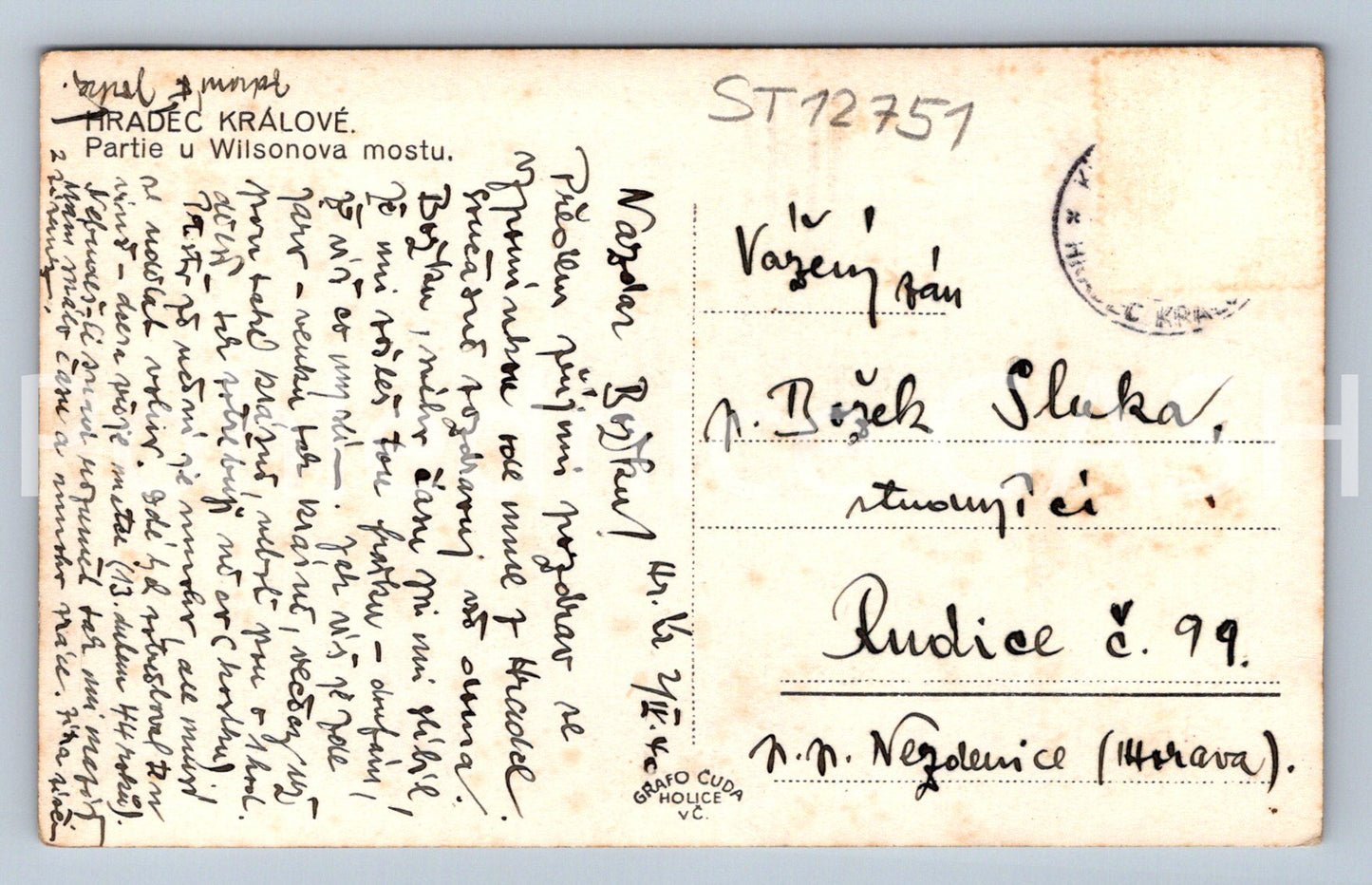 Pohlednice HRADEC KRÁLOVÉ (ST12751)