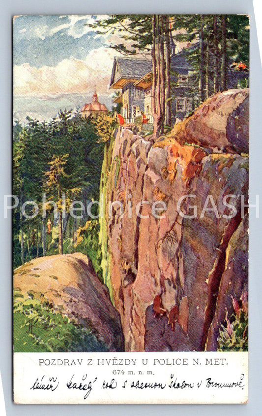 Pohlednice POZDRAVA Z HVĚZDY U POLICE NAD METUJÍ (ST12761)