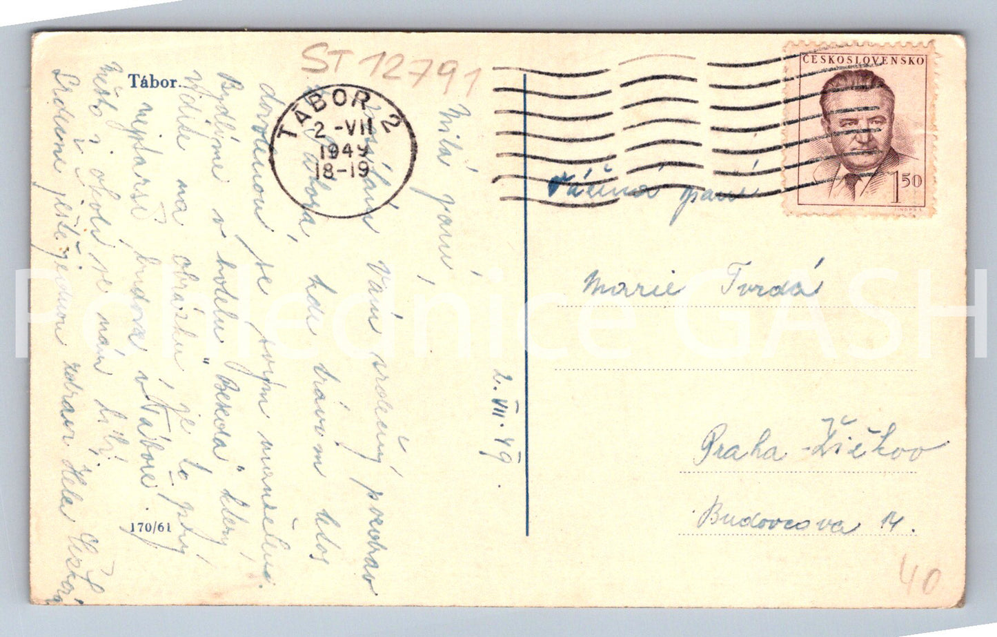 Pohlednice TÁBOR (ST12791)