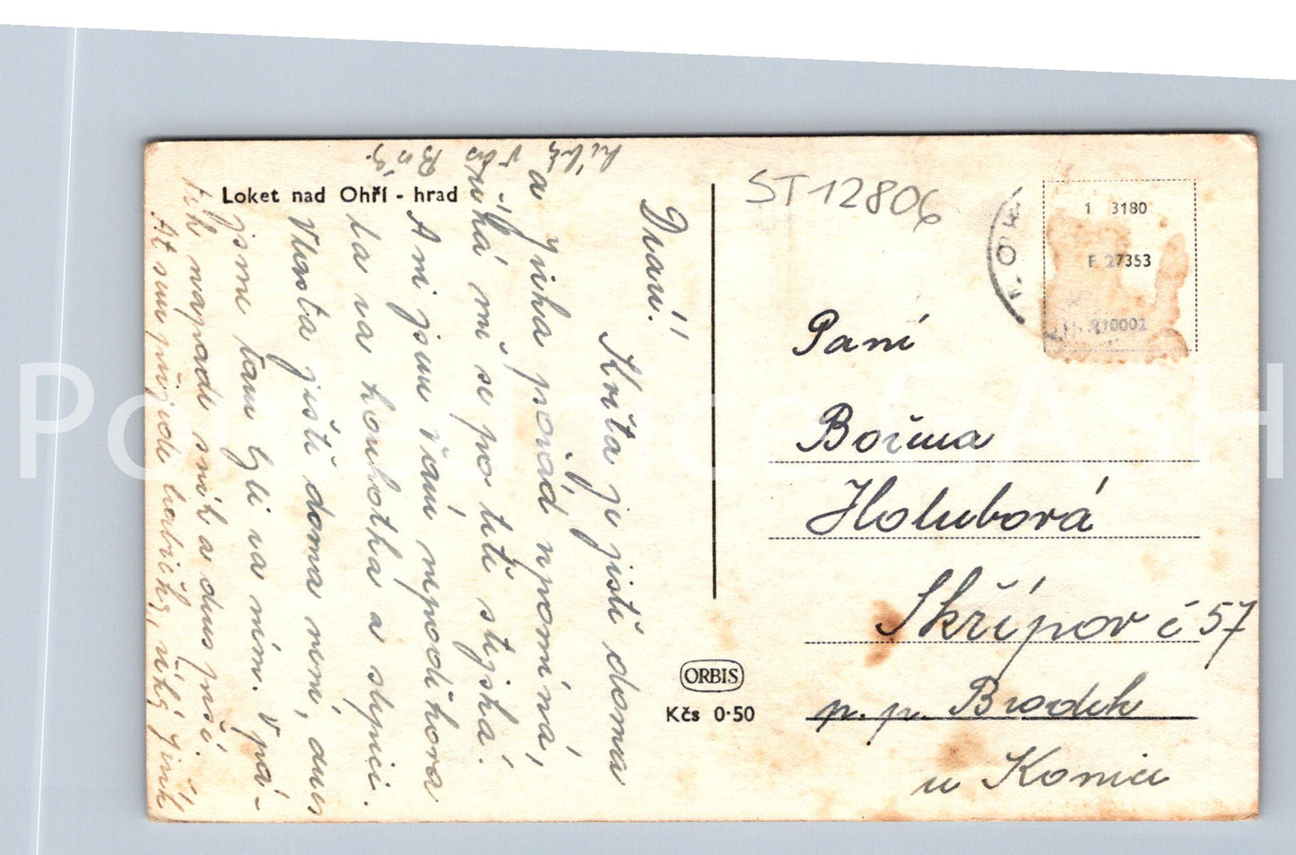 Postcard LOKET NAD OHŘÍ - CASTLE (ST12806)