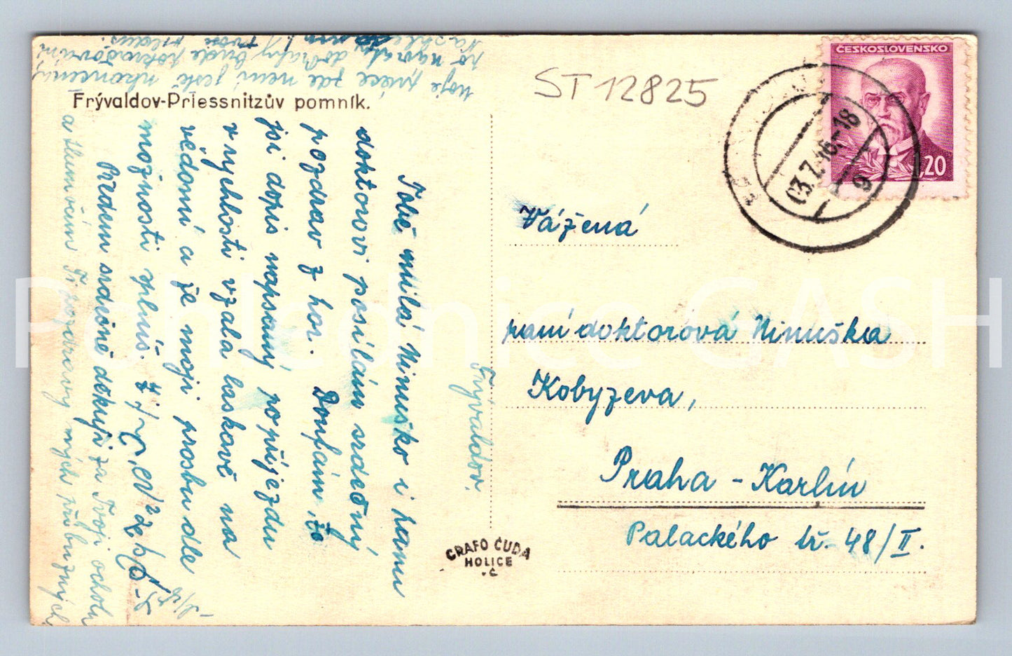 Pohlednice FRÝVALDOV-PRIESSNITZŮV POMNÍK (ST12825)