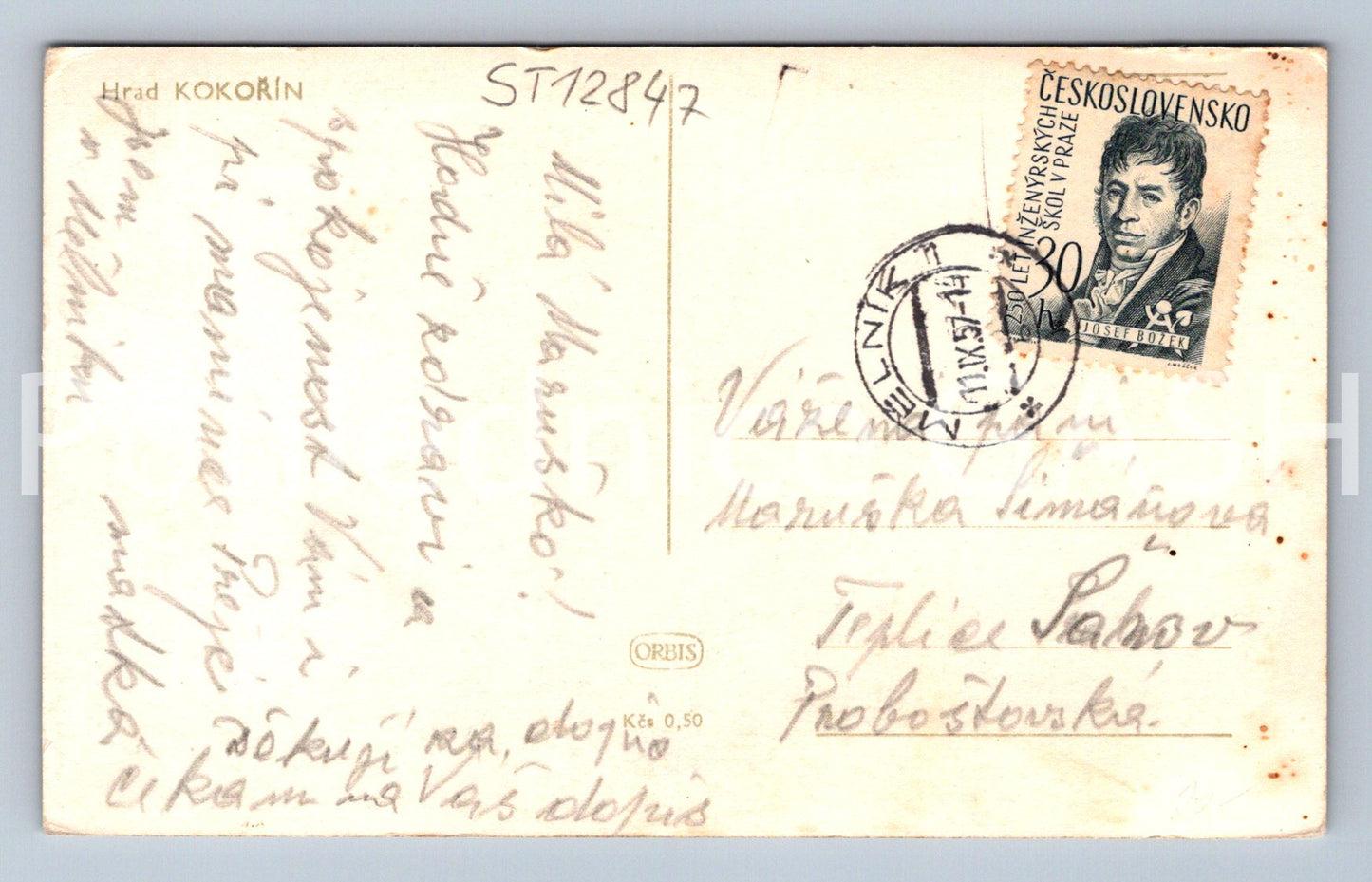 Postcard KOKORÍN CASTLE (ST12847)