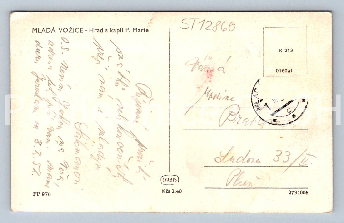 Pohlednice MLADÁ VOŽICE (ST12860)