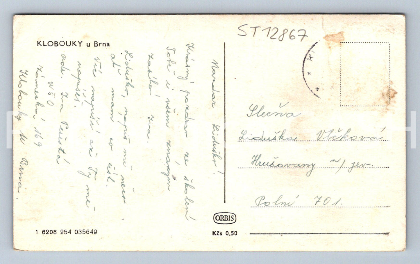Pohlednice KLOBOUKY (ST12867)